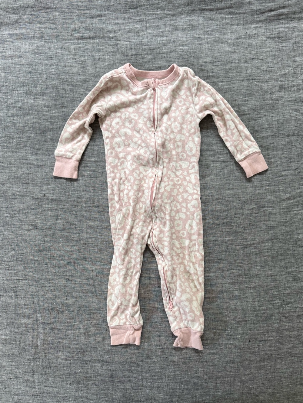 Old Navy pink cheetah zipper pajamas